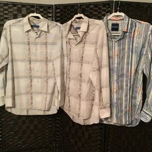 - Lot of 3 Medium Mens Tommy Bahama long sleeve button up. Excellent condi…